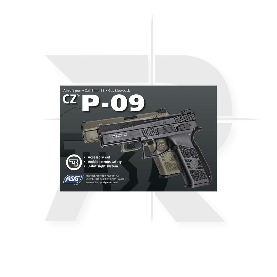 Asg Cz P09 Siyah Blowback Airsoft Tabanca